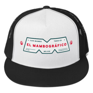 Gorra DTF tipo trucker - Snapback 5 paneles - Colores negro, blanco y negro - MdeMambo - Vista frontal
