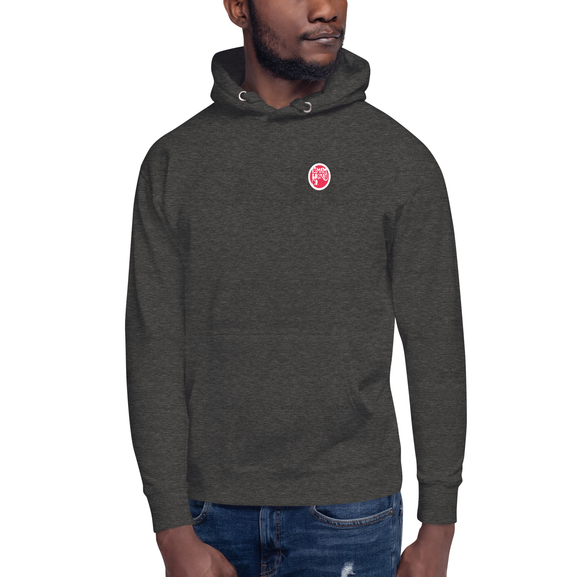 Sudadera algodón capucha color carbón moteado - Bituquibaquilinbin - Vista frontal