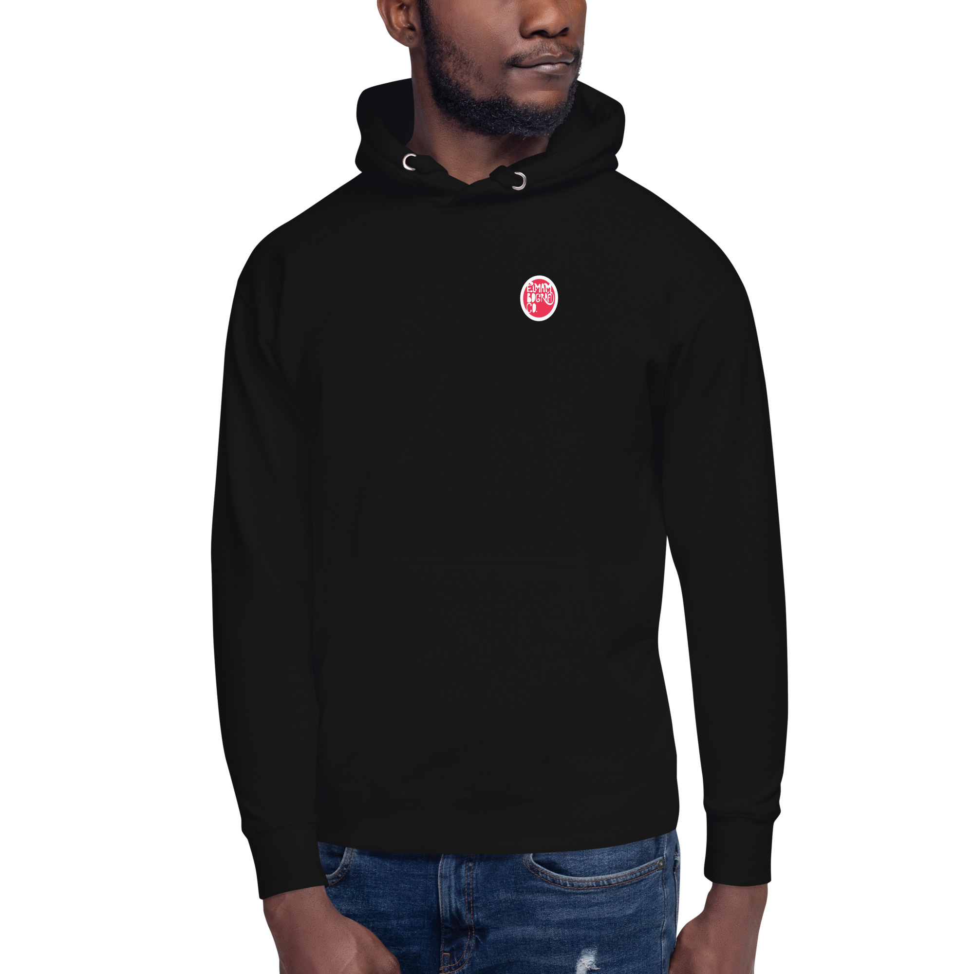 Sudadera algodón capucha color negro - Bituquibaquilinbin - Vista frontal