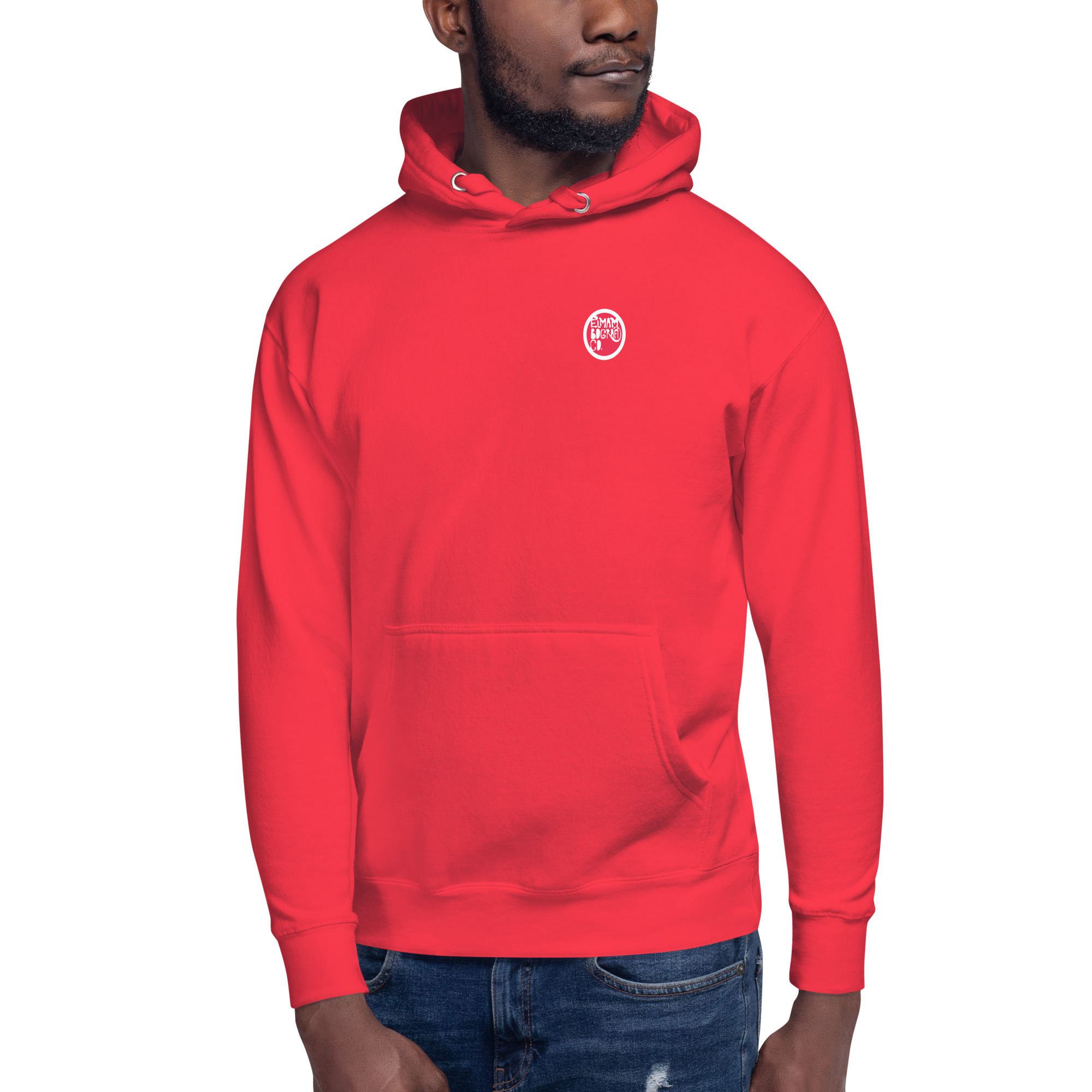 Sudadera algodón capucha color rojo - Bituquibaquilinbin - Vista frontal